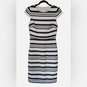 J.Crew Suiting Navy and Cream Striped dress